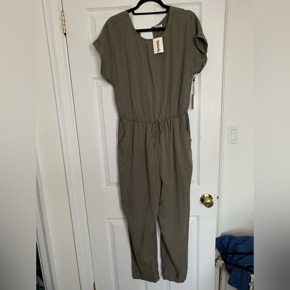 Green jumpsuit
